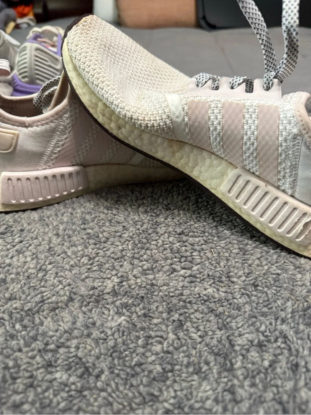 adidas Women's Pale Pink and Cream Running Shoes